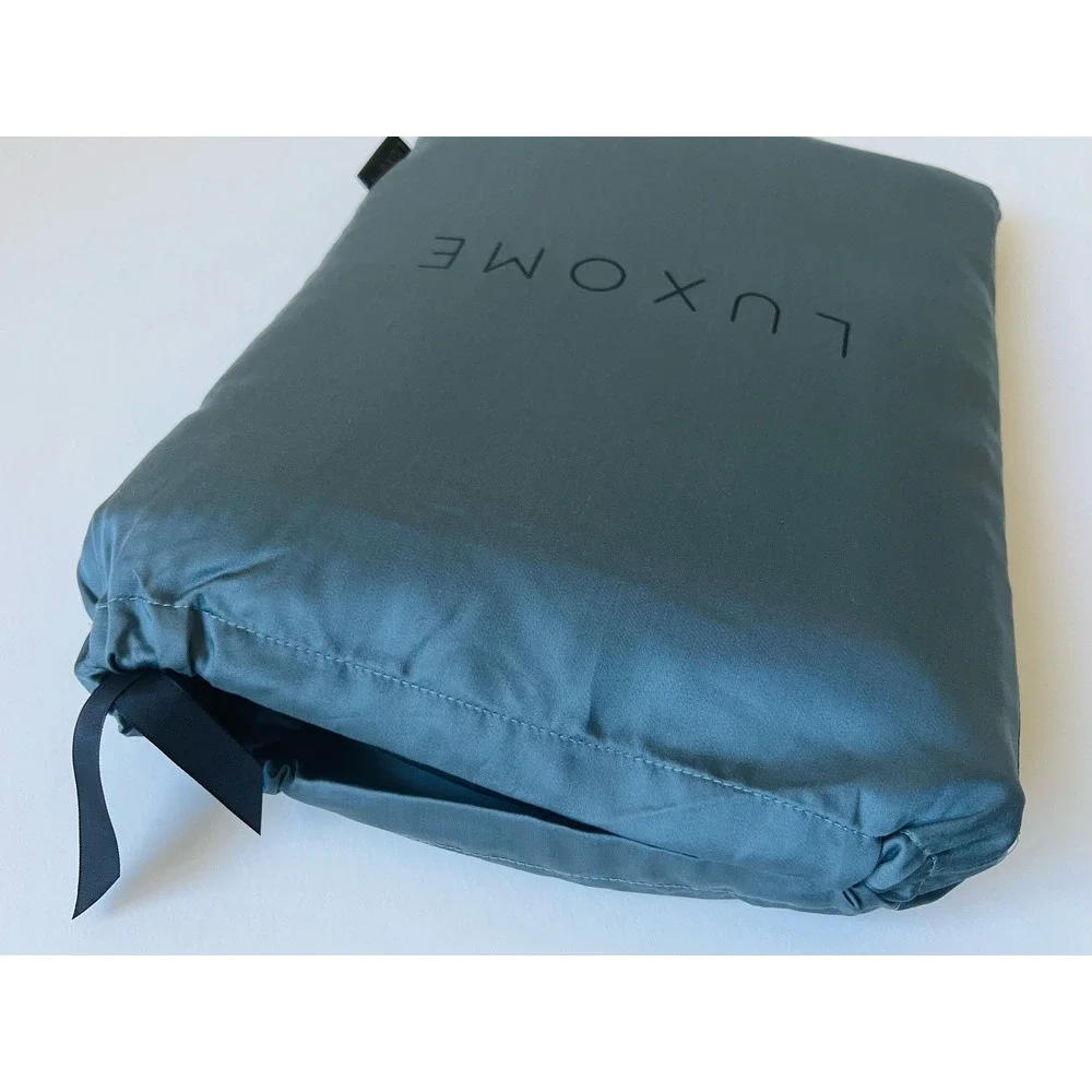Luxome Luxury KING Sheet Set Viscose Bamboo 400TC OCEAN BLUE 418-15 Cooling NWT - Picture 4 of 5